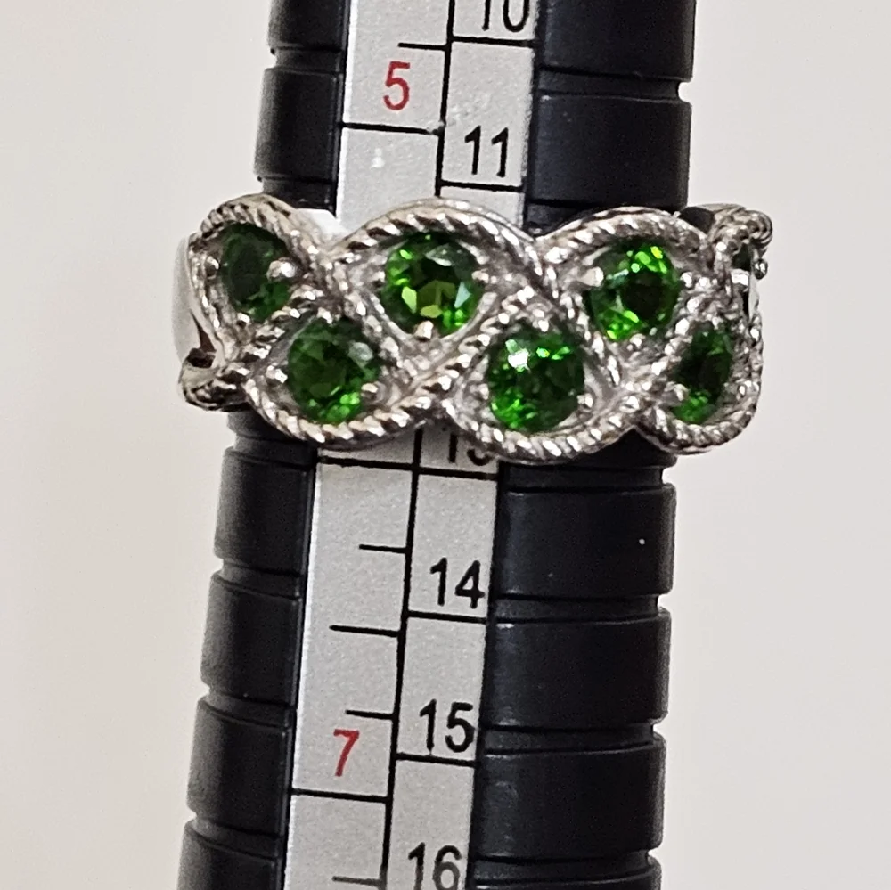 Vintage Chrome Diopside Sterling Silver Ring Size 6! - Picture 8 of 8